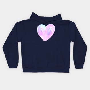 Pastel pink ice heart Kids Hoodie